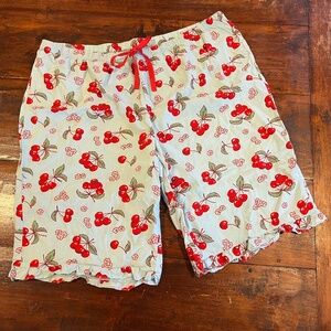 NICK & NORA Flirty Cherry Print Pajama Sleep Lounge Shorts XXL